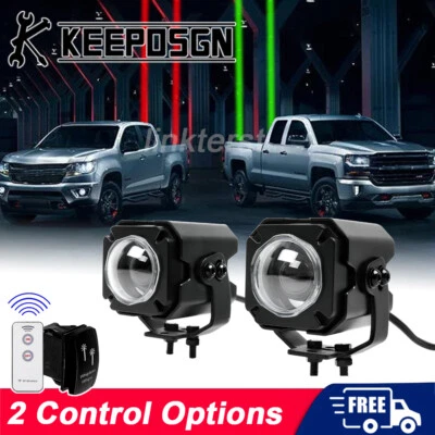 For Chevy Silverado 1500 2500 3500 Laser RGBW LED Whip Light Kit Whipless Remote - Изображение 1 из 4