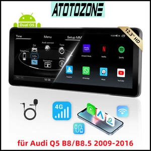 ATOTO 12.3" Carplay für Audi Q5 B8/B8.5 2009-2016 Android Autoradio GPS Navi BT - Bild 1 von 7