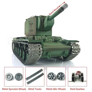 1/16 Henglong 7.0 Soviet KV-2 RTR RC Infrared Tank 3949 W/Metal Tracks BB Shoot - Picture 1 of 11