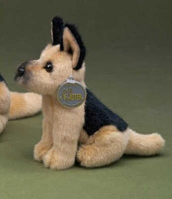 FÖRSTER Stofftier Kuscheltier Plüschtier Schäferhund klein sitzend 17 cm