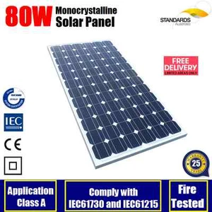 80W 12V MONO SOLAR PANEL HOME GENERATOR CARAVAN CAMPING POWER BATTERY CHARGING - Picture 1 of 2