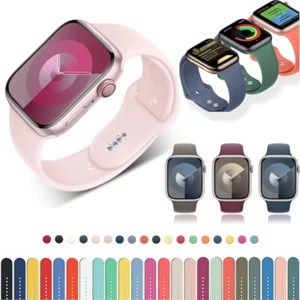 Cinturino Silicone Sport 40/44/41/45/49mm per Apple Watch Serie 9 8 7 6 5 4 SE - Foto 1 di 69