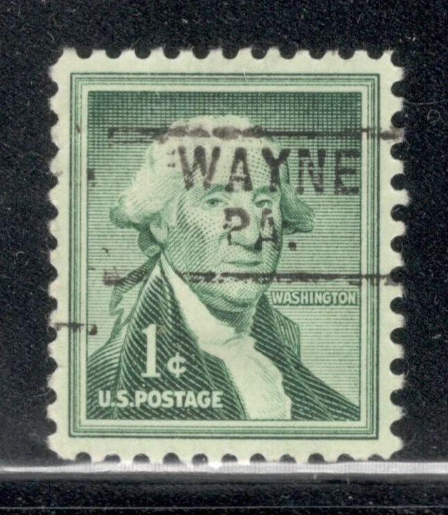 Sc # 1031 ~ 1 cent Liberty Issue, Washington, Precancel, WAYNE PA. - Image 1 of 1