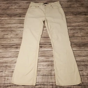LondonJean Size 4 Womens Stretch Pants  Flare Cream - Picture 1 of 11