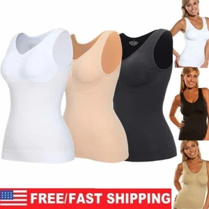 Seamless Women Cami Shaper Vest Body Shapewear Slimming Tank Tops Tummy Control - Picture 1 of 15