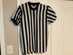 Men's Basketball Referee Shirt Jersey Adult M - Alleson Athletic  - Picture 1 of 5