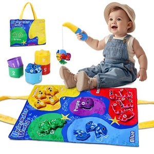 JOSEN Montessori Toys for 1 Year Old Cloth Fishing Game for Toddlers 1-3 with... - Picture 1 of 7