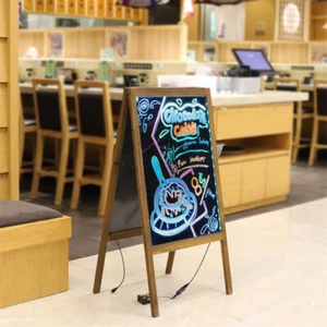 Large Dual Sided LED Message Writing Board Self-Standing Signs Neon Menu Board - Picture 1 of 12