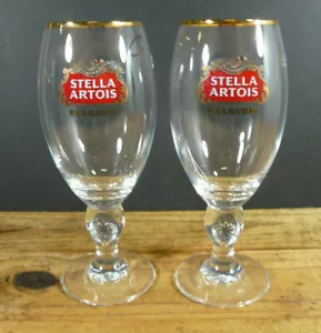 2 Stella Artois Kelch Bierglas Goldrand 40cl NEU Belgien 16 oz. - Bild 1 von 4