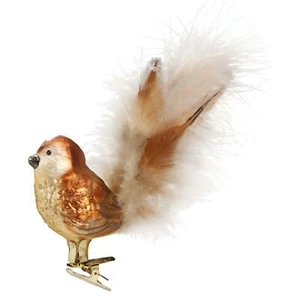 Frecher Spatz 6.5 cm - Inge-Glas 10012S015 gefiederte Freunde - Christbaumschmuc - Bild 1 von 1