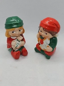 VTG 80’s Christmas AVON CLAUS & CO. "SANTA'S HELPERS" SALT & PEPPER SHAKERS - Picture 1 of 21