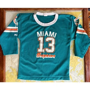 Vintage 80s Hutch Miami Dolphins 13 Jersey Youth Medium Women XS - Picture 1 of 6