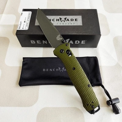 Benchmade 537GY-1 Bailout Woodland Green Aluminum CPM-M4 Blade Pocketknife NEW - Image 1 of 4