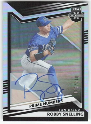 ROBBY SNELLING 2022 Elite Extra Edition PRIME NUMBERS 153/210 Auto - PADRES - Image 1 of 2