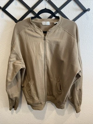 Norm Thompson Zip Up Moto Sweatshirt Olive Green Men's Size XL - Image 1 of 4