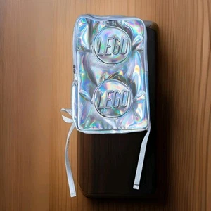 LEGO Brick Backpack Holographic Silver Lego Bricks 15 Inch Book Bag New - Picture 1 of 2