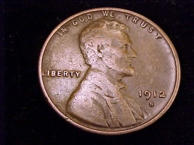 1912-S Lincoln Cent, Very Good  Grade - Image 1 of 2