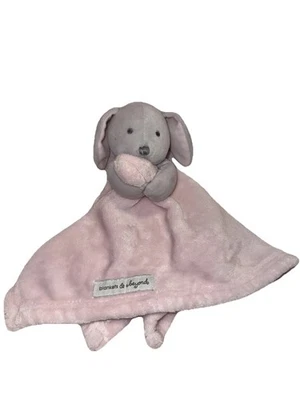 Mantas y más allá Rosa Gris Bebé Conejo Conejo Manta de Seguridad Peluche Lovey Foto 1 de 4