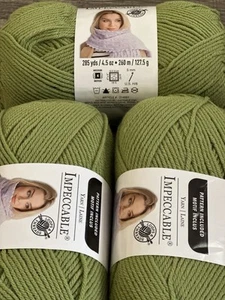 Lot of 3 ~ Loops and Threads Impeccable Yarn ~ Fern ~ 285 yds ~ 4.5 oz. - Picture 1 of 4