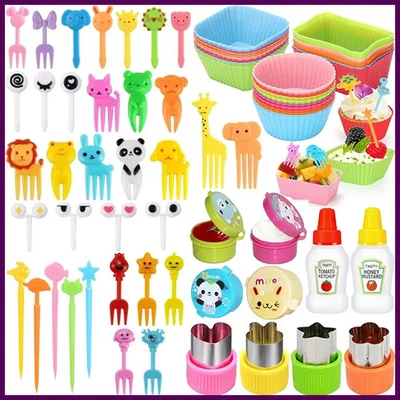 Mini Fruit Forks For Children Kids Cute Animal Food Picks Snack Toothpicks With - Image 1 of 4