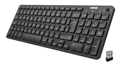 Arteck 2.4G Wireless Keyboard Ultra Slim Full Size Keyboard with Numeric Keypad - Image 1 of 4
