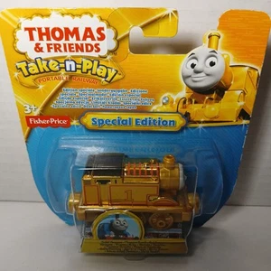 Thomas & Friends - Fisher Price Take N Play Sealed - Special Edition Gold Thomas - Foto 1 di 5