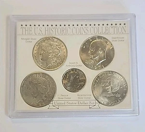 5 PIECE THE U.S. HISTORIC COINS COLLECTION DOLLAR SET - Picture 1 of 4