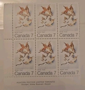 Canada Scott 538 Maple Leaf In Winter 1971 VF MNH LL Plate Block Of 6 - Picture 1 of 1