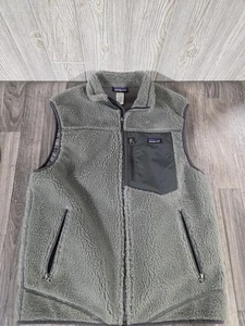 Patagonia Mens M Vintage Retro-X Fleece Vest Jacket Medium deep pile coat gray - Picture 1 of 9