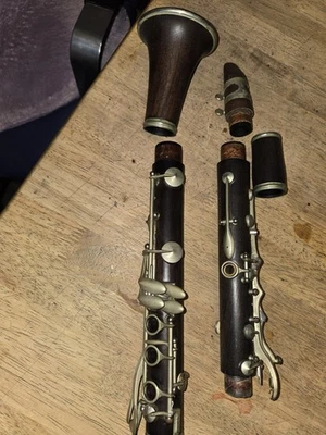 Antique Wood French Clarinet M. Martin Alexandre Paris As Is Condition Estate - Image 1 of 4
