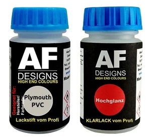 Lackstift für Plymouth PVC Wheat Beige Metallic + Klarlack je 50ml Autolack Basi - Bild 1 von 7