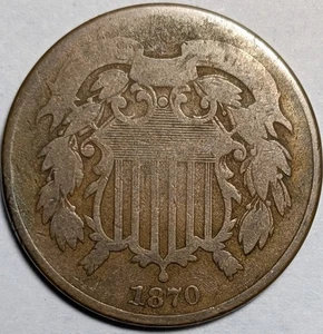 1870 two cent piece 2c - combined shipping available - Picture 1 of 2