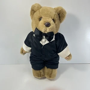 Bearly People Groom Tuxedo Teddy Bear  12" Vintage 1997 Hollywood Plush - Picture 1 of 9