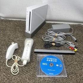 Nintendo Wii Console Bundle Tested With Wii Sports RVL-001 GameCube Compatible