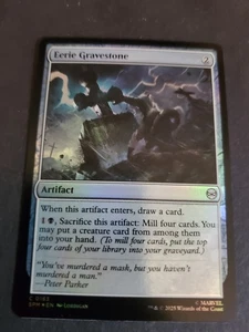 NM Foil Eerie Gravestone, MTG, Marvel's Spider-Man, Magic the Gathering, 163 - Picture 1 of 2