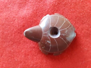 NATIVE AMERICAN CATLINITE PIPE BOWL, TURTLE EFFIGY PIPE BOWL , DU-0325*08752 - Picture 1 of 7