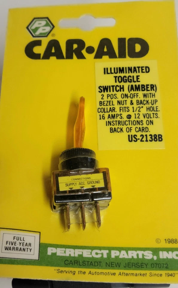 Interruptor de palanca de brillo iluminado universal de 16 amperios - ÁMBAR Foto 1 de 4