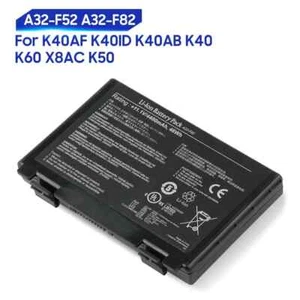 Batería de repuesto A32-F52 A32-F82 para ASUS K60 K50 K40 K40AF K40ID K40AB X8AC - Imagen 1 de 6