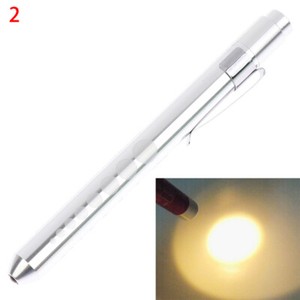 LED Flashlight Work Light First Aid Pen Light Torch Lamp Pupil Gauge Measurem L3