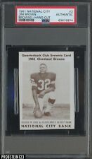 1961 National City Football #2 Jim Jimmy Brown Browns HOF PSA Authentic