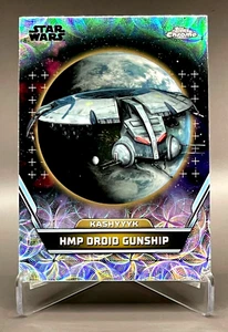 2024 Topps Star Wars Hyperspace Chrome HMP Droid Gunship Nebulae Refractor #4 SP - Imagen 1 de 3