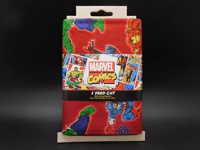 Marvel Comics corte 1 yarda 100% tela algodón Hulk, Iron Man, Capitán América Foto 1 de 2