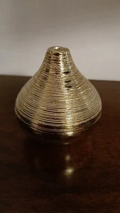 5 x Mini Vase Gold – Tischvase Keramik 8 cm – Vasen Set Hochzeit Deko Modern - Bild 1 von 6