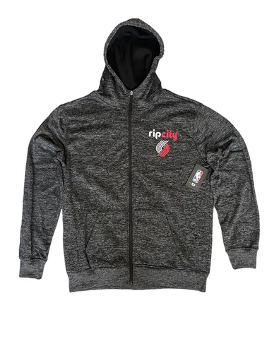 Portland Trailblazers RIP City NBA Basketball Gray Hoodie Jacket Mens Size Large Cover