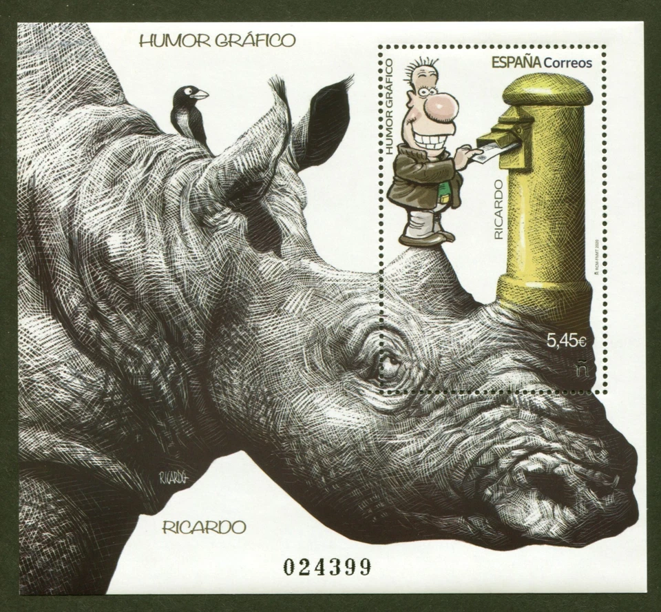 Spain #4445, Cartoon by Ricardo Martinez, 2020 Mini-Sheet, VF/XF MNH, No Faults - Image 1 of 1