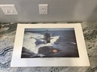 Vintage United States Ship Ray USS SSN653 Nuclear Attack Submarine Poster 1970s