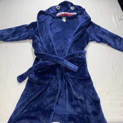 Bata con capucha grande Pottery Barn Shark Critter 8-10 azul marino #9165 Foto 1 de 4