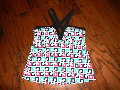 Camiseta Tankini Sonoma Talla M 8 Mediana Rosa Azul Negro Blanco Foto 1 de 4