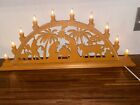 Vintage Seidel Christmas Candle Arch Wood Erzgebirge Germany Nativity Scene 30"