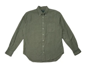 Gitman Vintage $250 NWT Green Herringbone Flannel Soft 100% Cotton Shirt XL - Picture 1 of 6